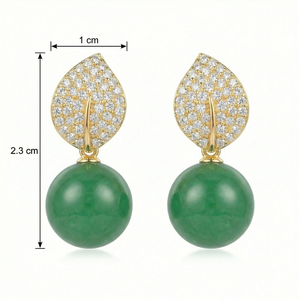  Silver Elegant Nature-Inspired Leaf Pave Accents