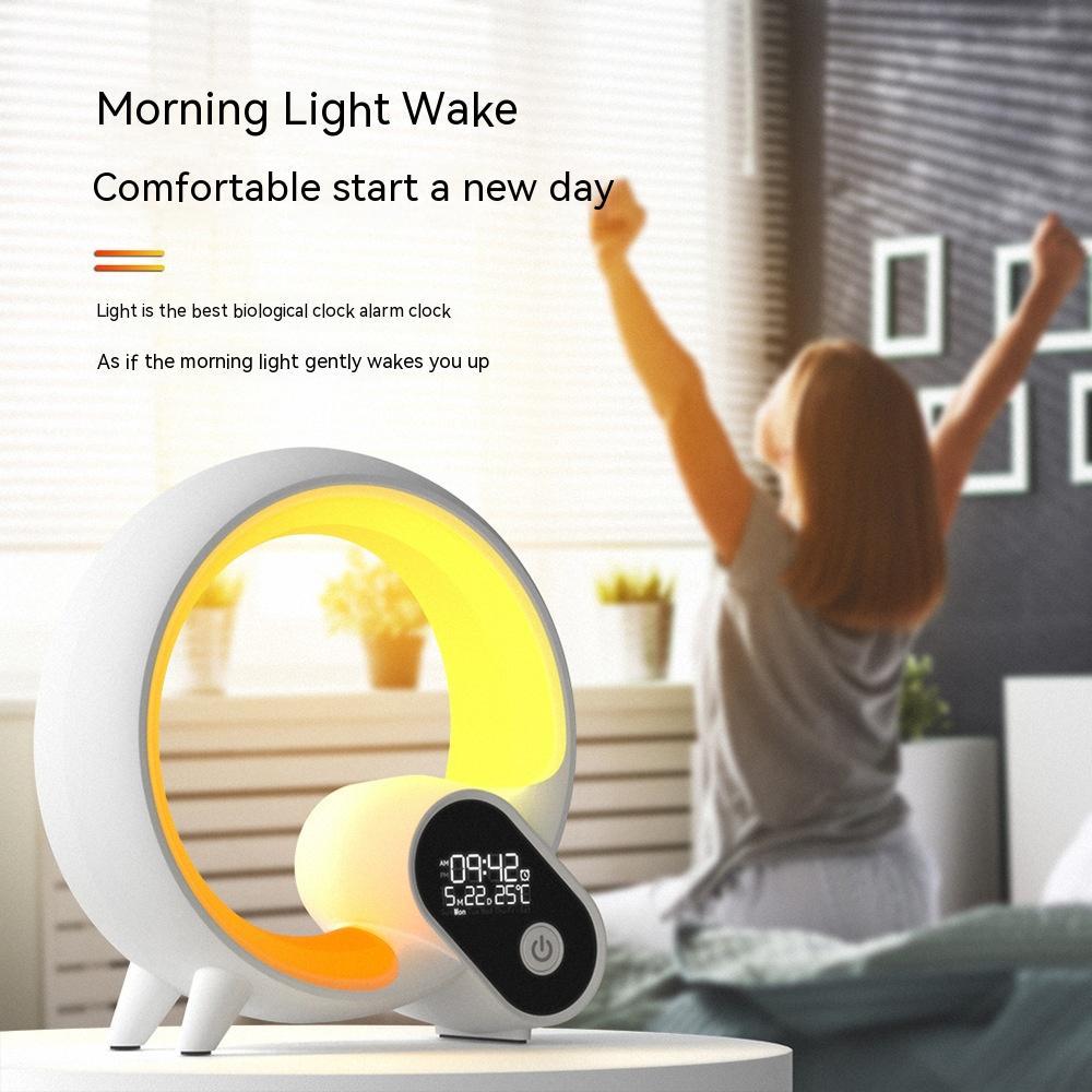 Light Analog Sunrise Digital Display Alarm Clock 