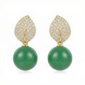  Silver Elegant Nature-Inspired Leaf Pave Accents
