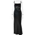 Sexy Chic Strapless Lace-Patchwork Evening Gown Long Fashion Street-Style Slim-Fit Slip Dress With Open Back