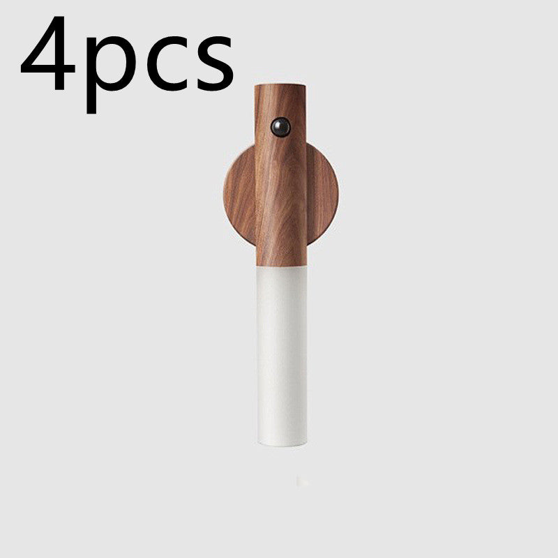  LED USB Magnetic Wood Wireless Night Light Corridors 
