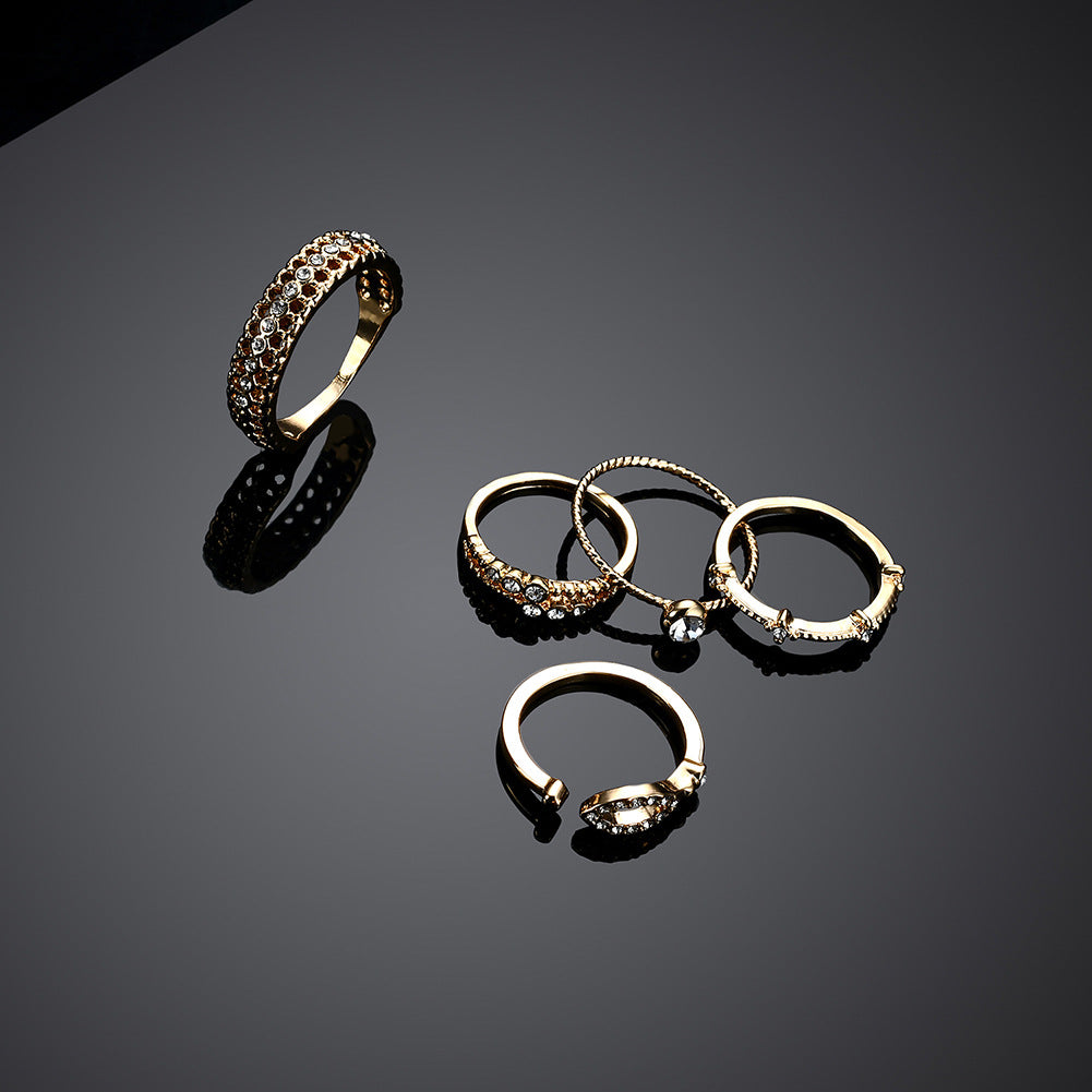 Electroplating 18KJoint Ring Set Combination European