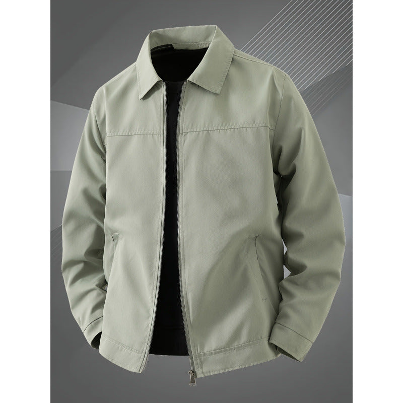 Men's Solid-Colored Slim-Fit Casual Jacket