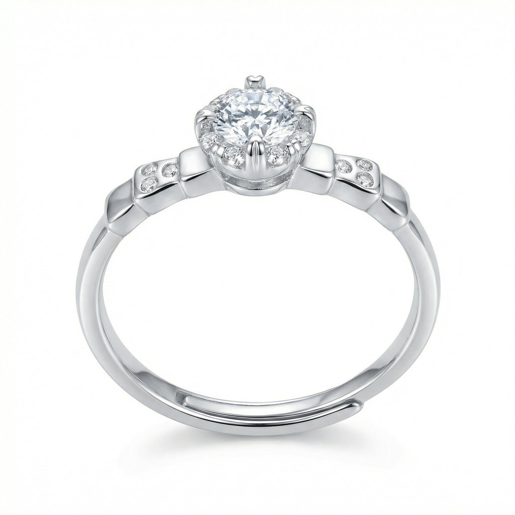 Silver Elegant Sparkling Adjustable Silver