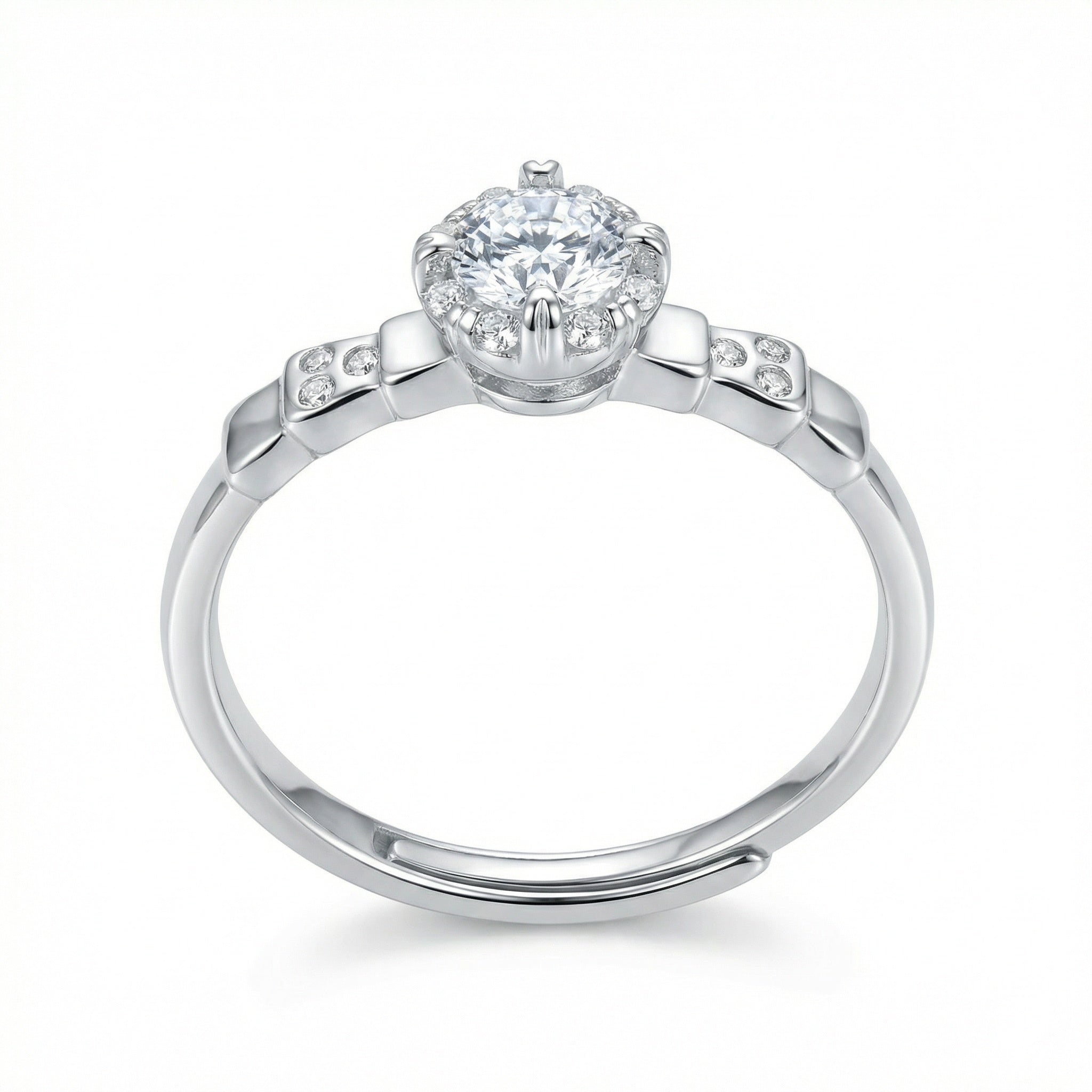 Silver Elegant Sparkling Adjustable Silver