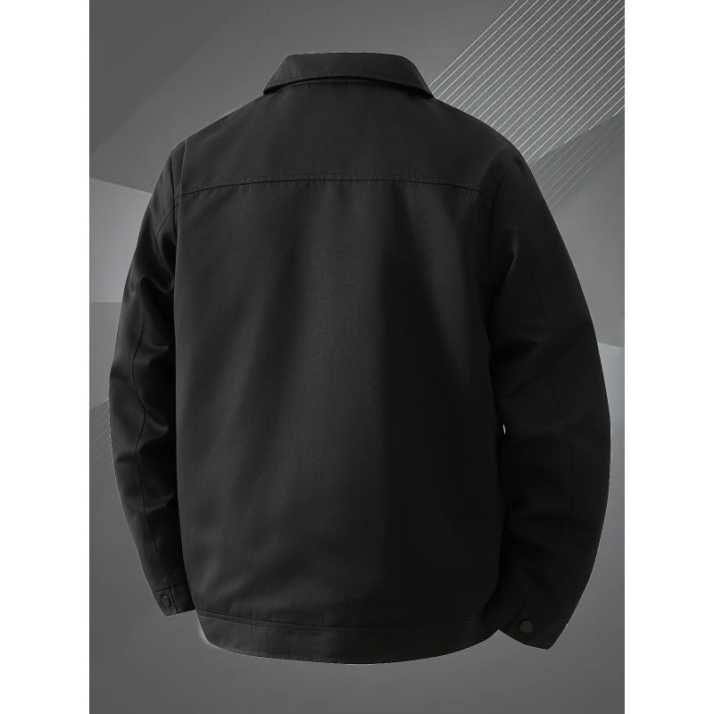 Men's Solid-Colored Slim-Fit Casual Jacket