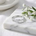 Sterling Silver Dainty Adjustable Silver Wave Ring